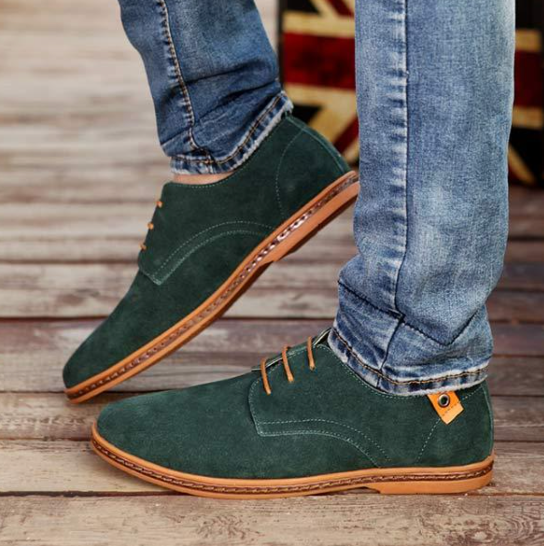 Elegante Herren-Wildleder-Schnürschuhe