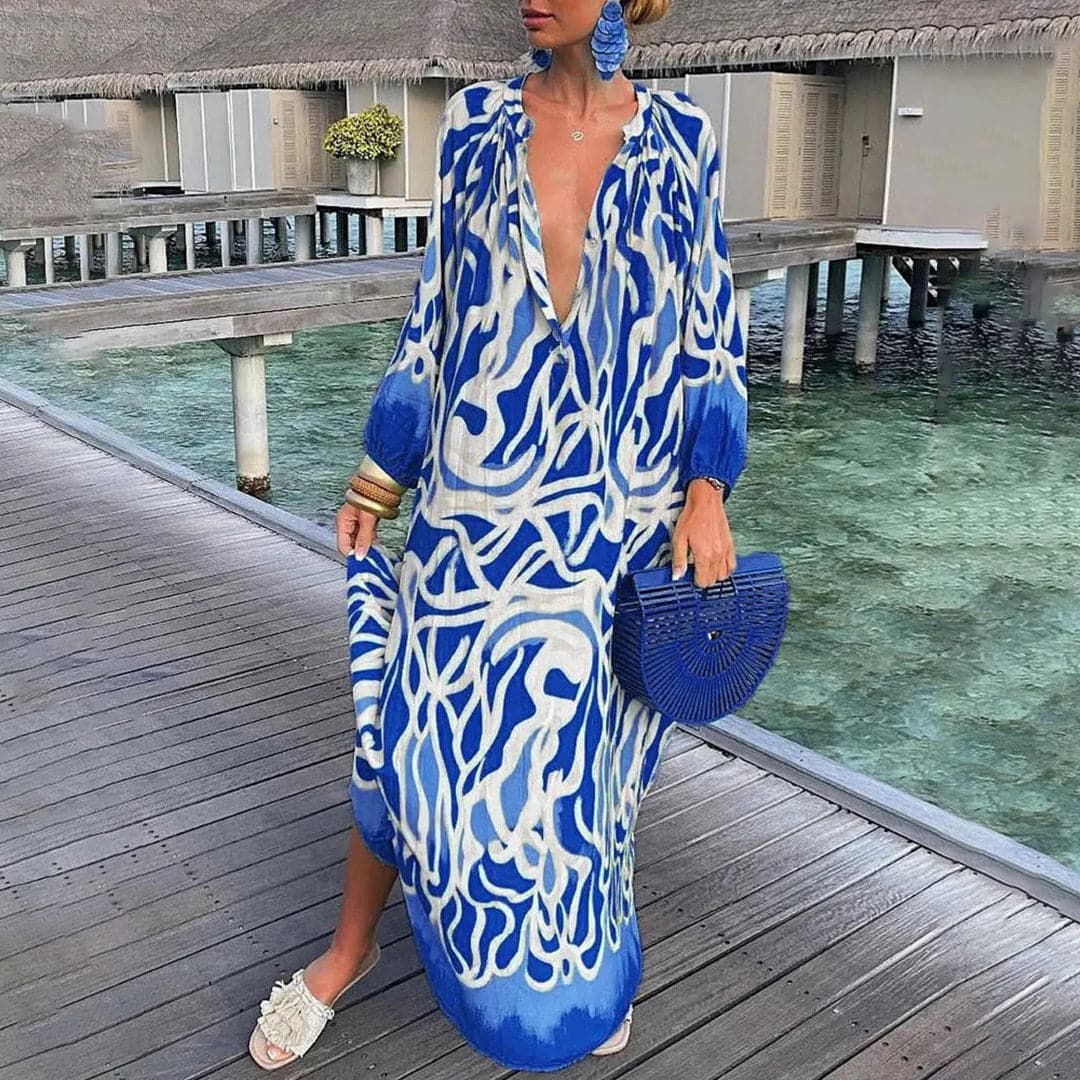 Buntes Maxikleid im Boho-Stil