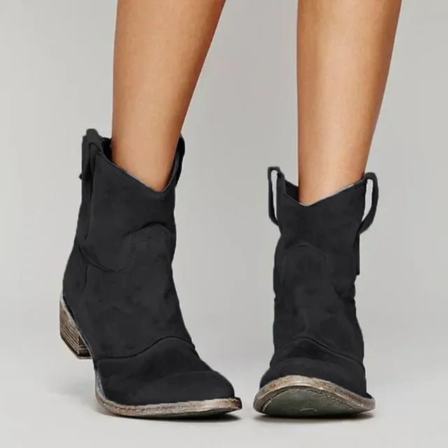 Western-Boots aus Wildlederoptik