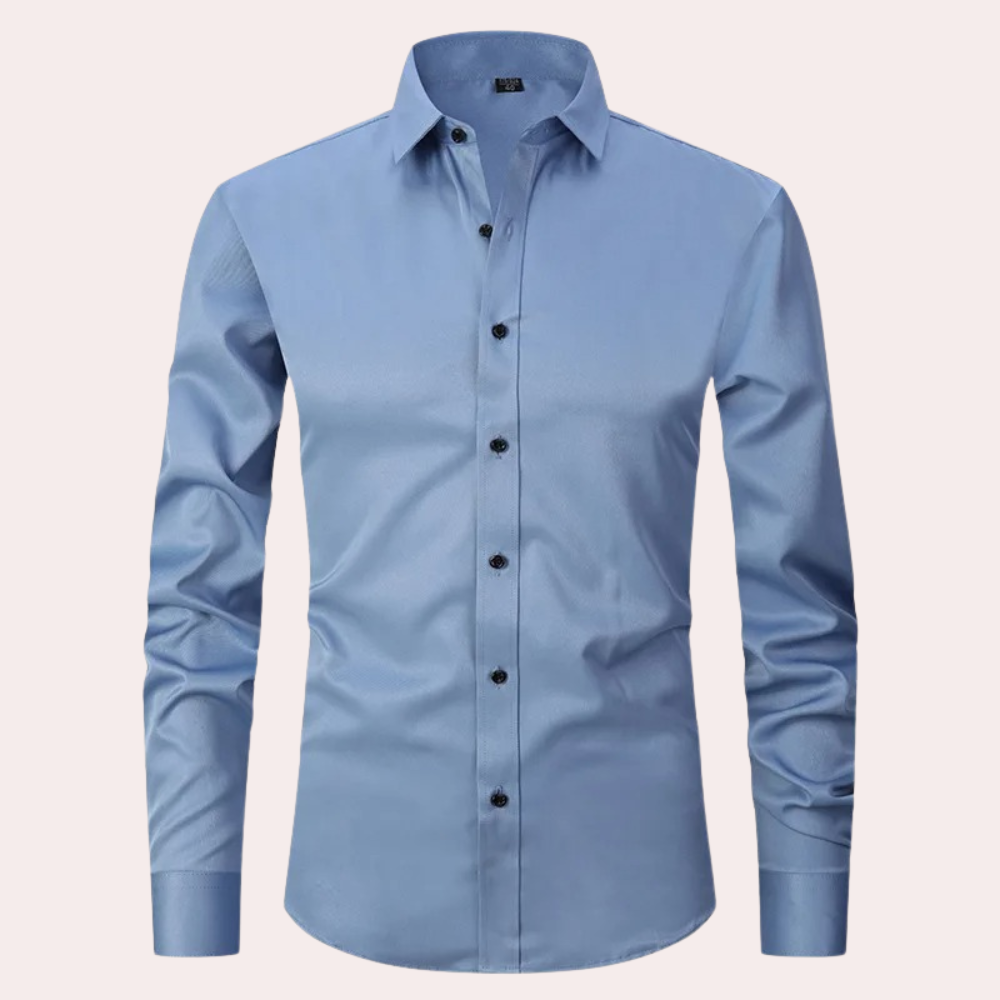 Klassisches Herrenhemd in Hellblau – Slim Fit mit Stretch-Komfort