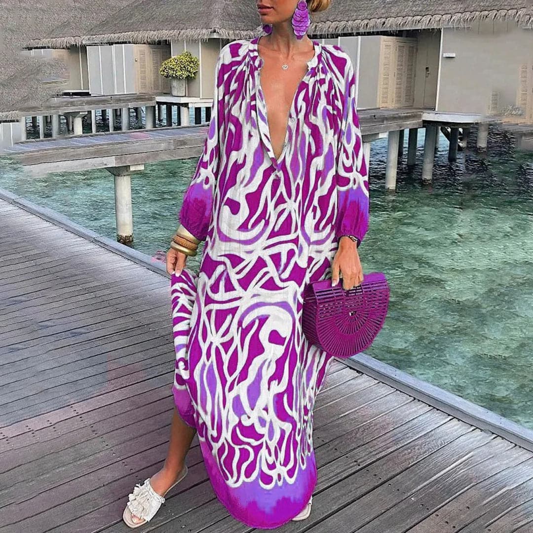 Buntes Maxikleid im Boho-Stil