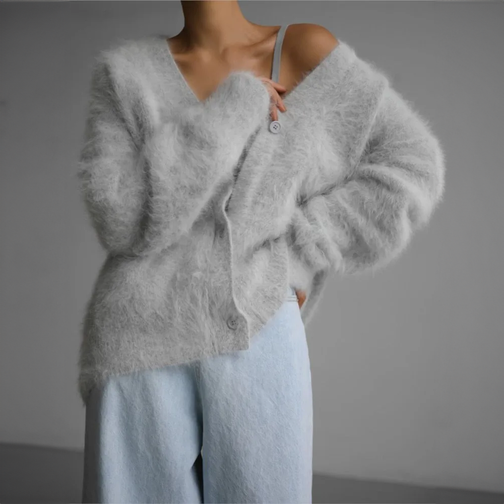 Wüstenbeige Strickjacke