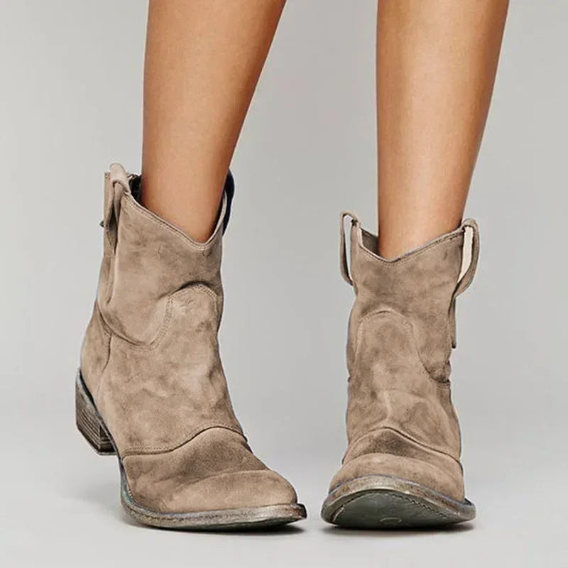 Western-Boots aus Wildlederoptik