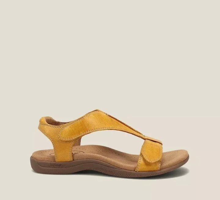 Bequeme Damen-Sandale mit Klettverschluss und ergonomischem Fußbett