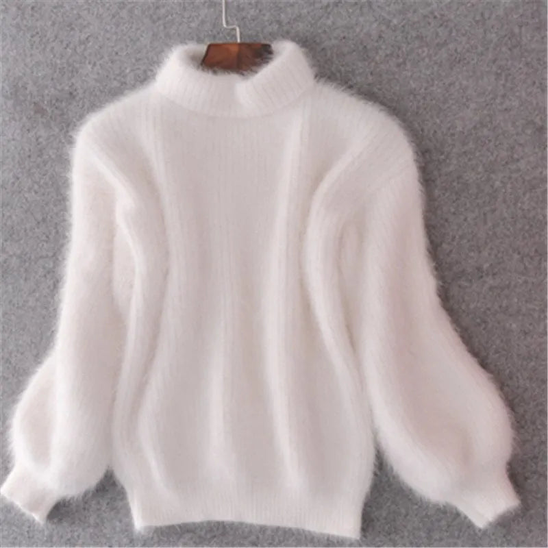 Emilia - Damen kaschmir Pullover mit Stehkragen