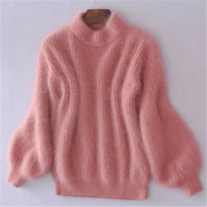 Emilia - Damen kaschmir Pullover mit Stehkragen