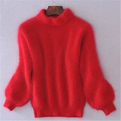 Emilia - Damen kaschmir Pullover mit Stehkragen