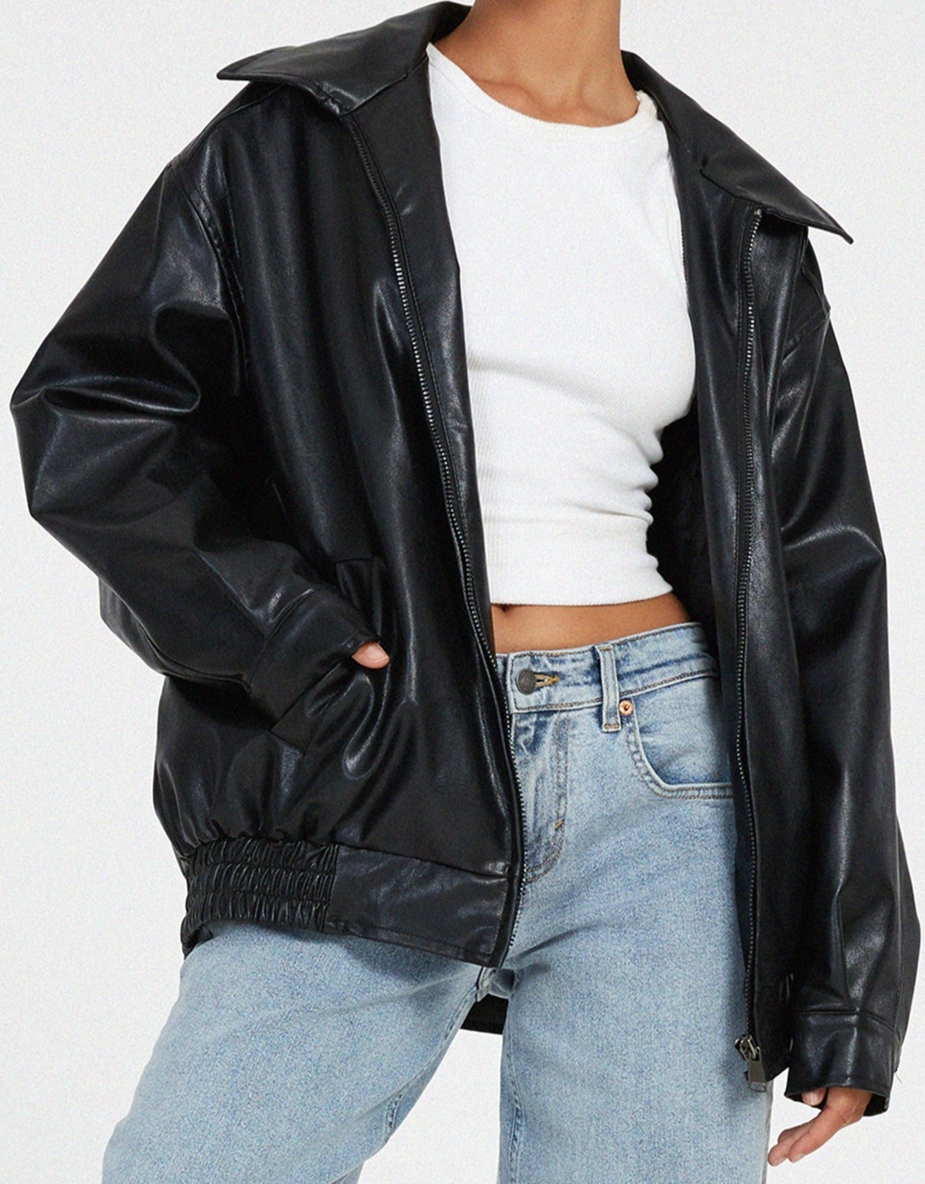 Sophie - Damen Lederjacke im Oversize-Look