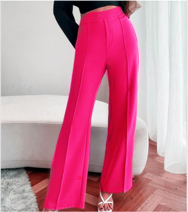 Damen Freizeithose - Hoch tailliert, locker, gerades Bein