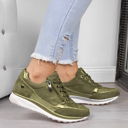 Orthopädische Damen-Sneaker mit Reißverschluss