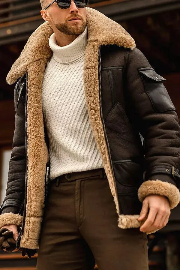 Lukas - Herren Winterjacke mit Fellfutter