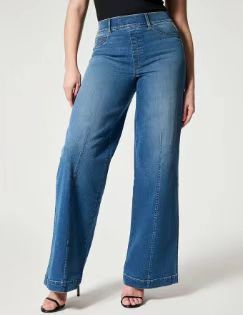 Hochtaillierte Damenjeans - Weite Beine - Lässiger Stil