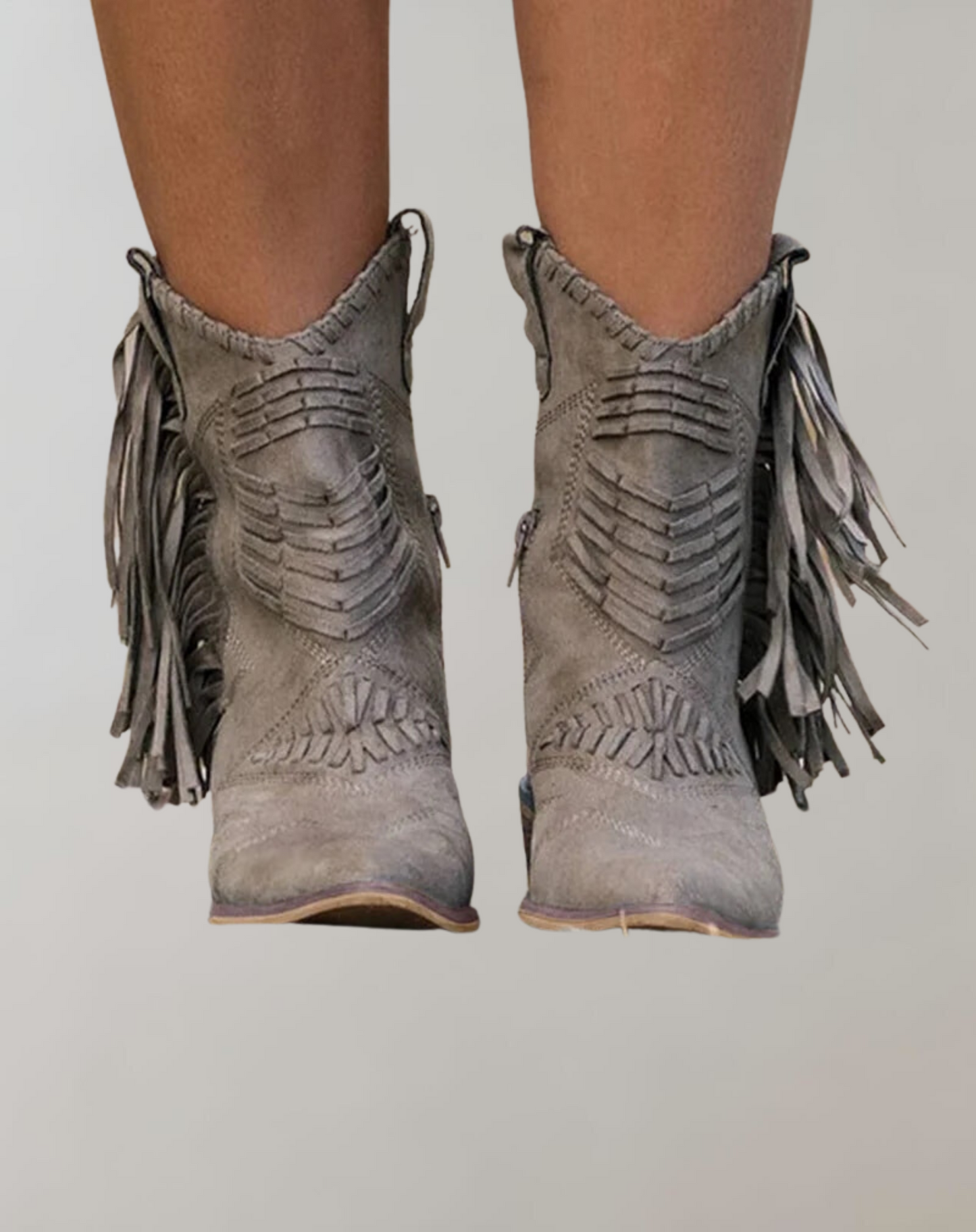 Western-Stiefeletten mit Fransen