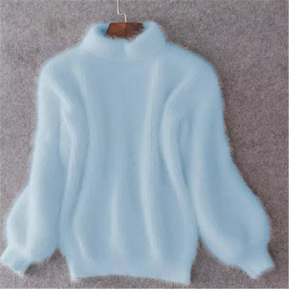Emilia - Damen kaschmir Pullover mit Stehkragen