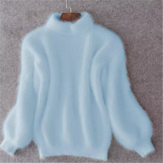 Emilia - Damen kaschmir Pullover mit Stehkragen