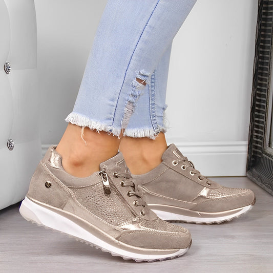 Orthopädische Damen-Sneaker mit Reißverschluss