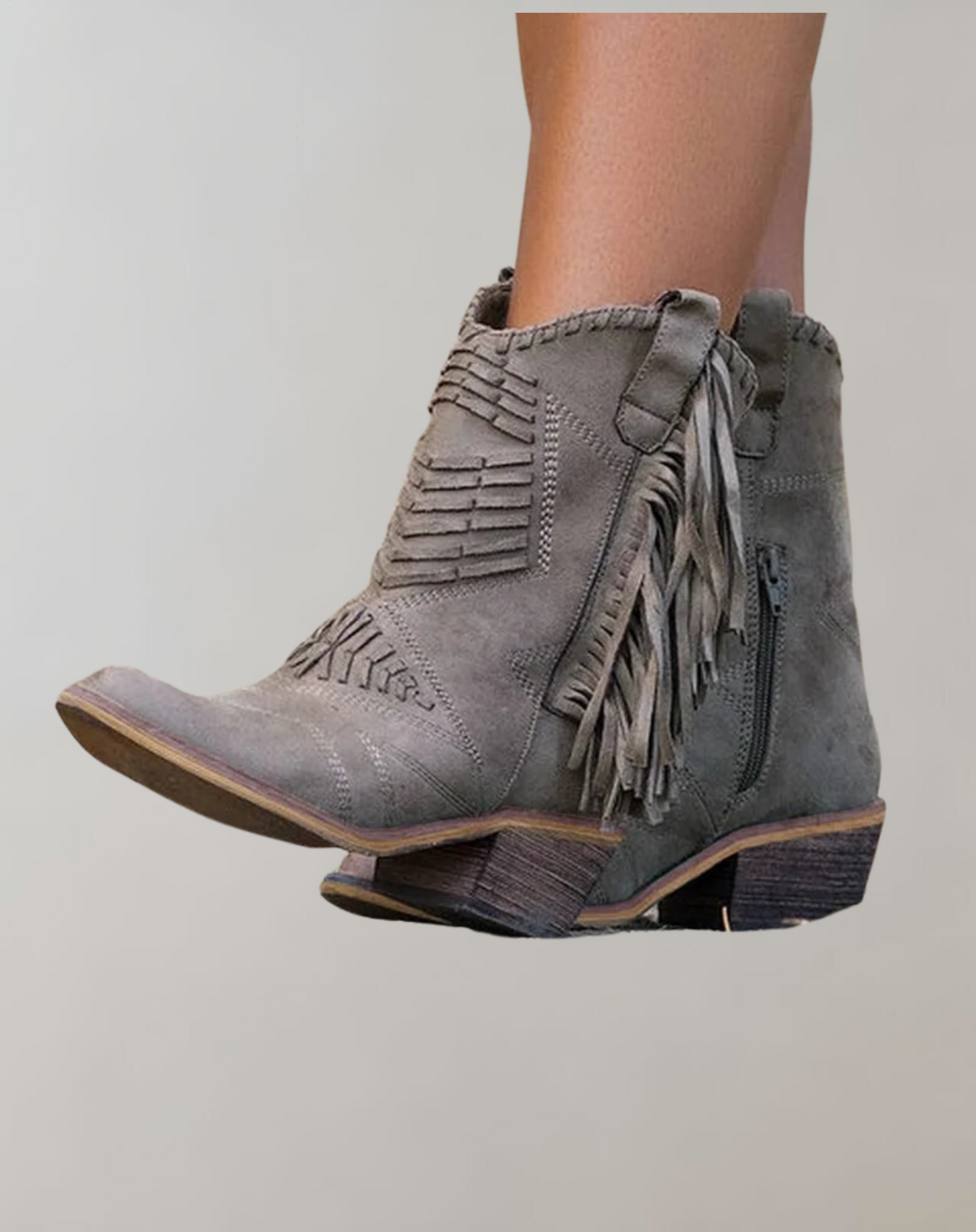 Western-Stiefeletten mit Fransen