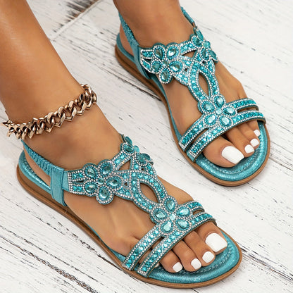 Elegante Zehensandalen mit Strass – Sommerlicher Glanz für jeden Anlass