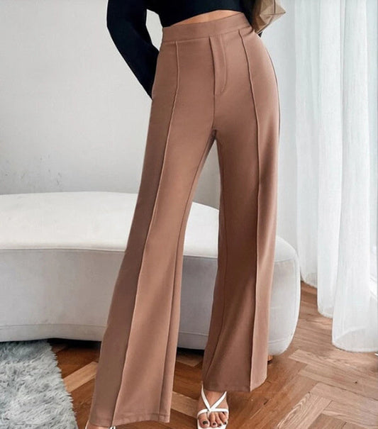 Damen Freizeithose - Hoch tailliert, locker, gerades Bein
