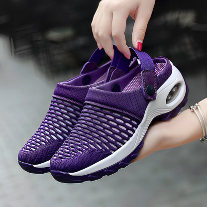 Atmungsaktive mesh-clogs mit flexibler sohle