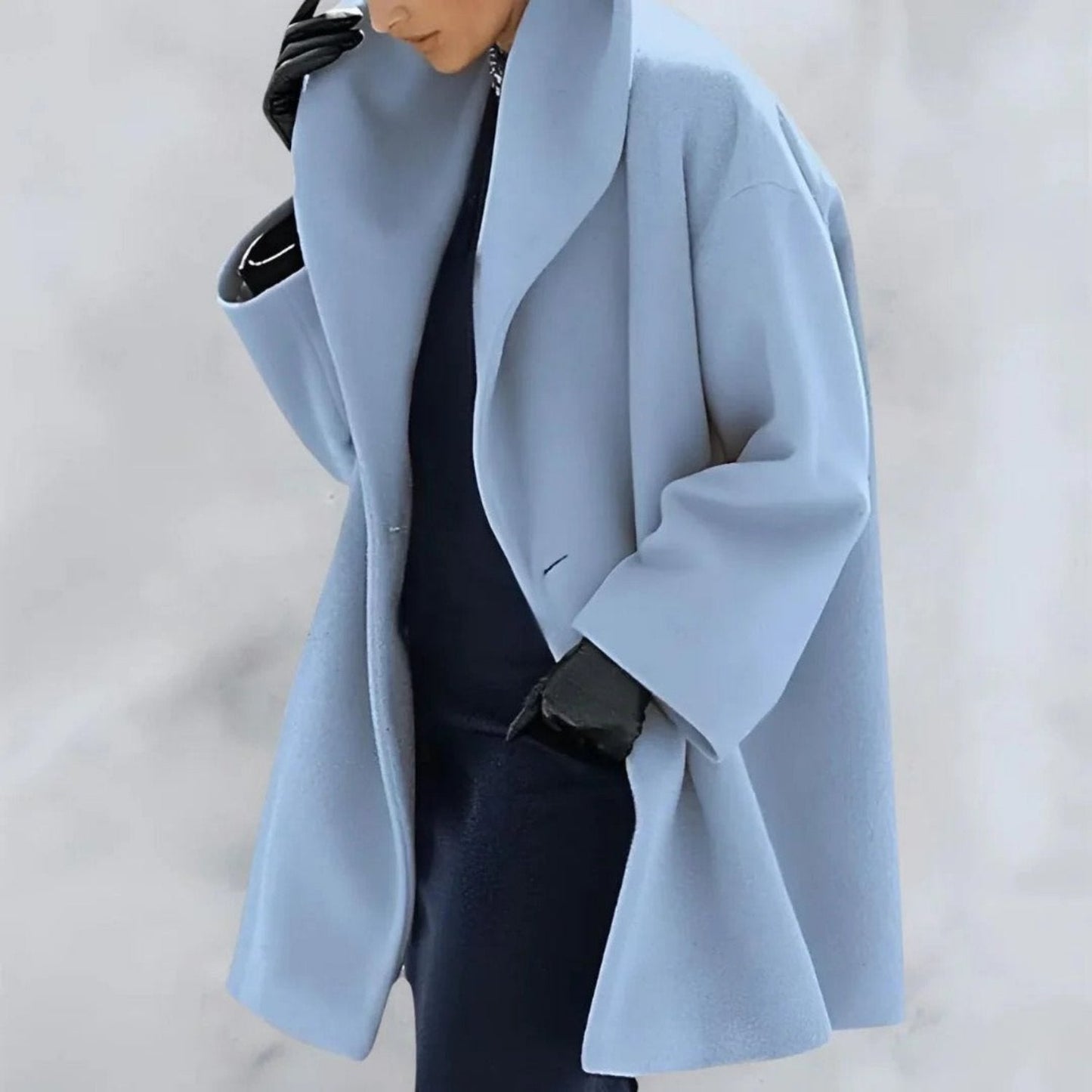 Vivienne - Damen Mantel mit weitem Revers und lockerem Schnitt