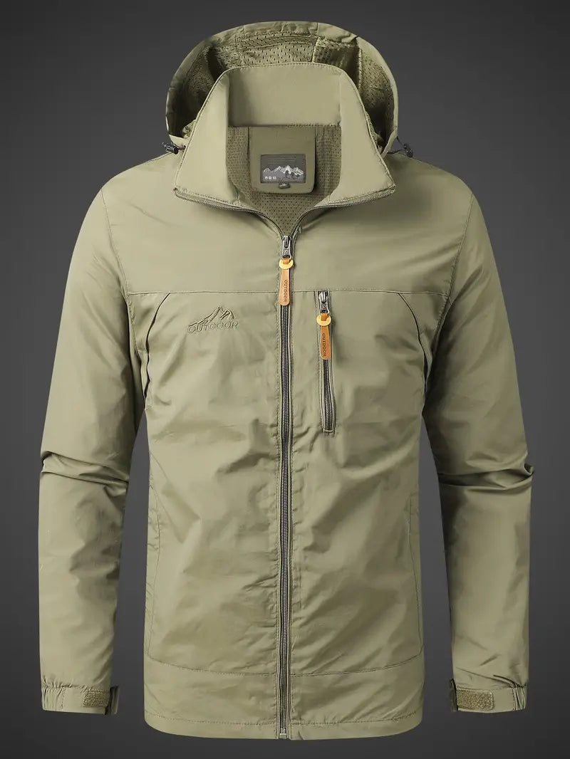Herren wasserdichte Outdoorjacke mit Kapuze