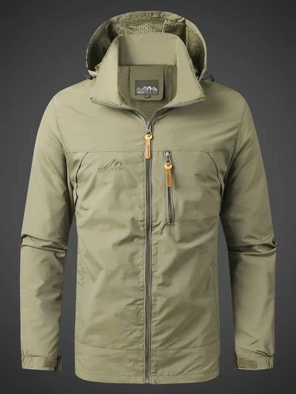 Herren wasserdichte Outdoorjacke mit Kapuze