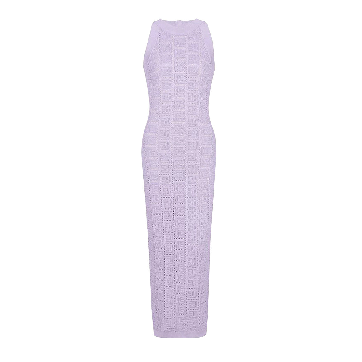 Fiora | Ärmelloses Midi-Strickkleid mit strukturierter Musterung
