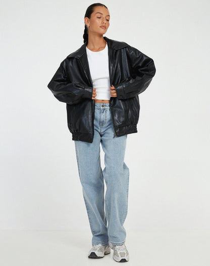 Sophie - Damen Lederjacke im Oversize-Look