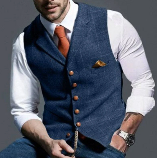 Elegante Herren-Weste mit Knopfleiste – Klassischer Stil für besondere Anlässe