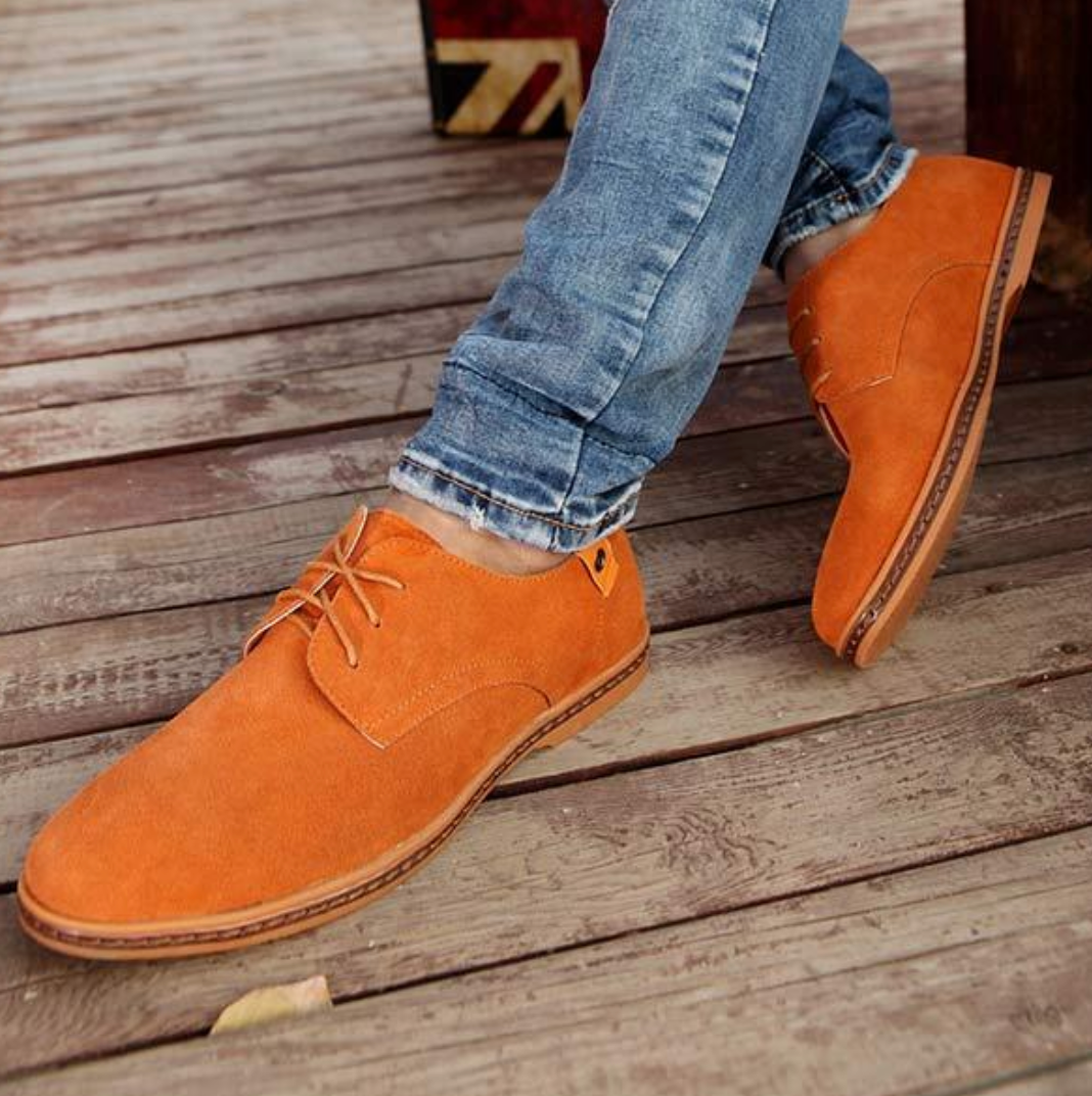 Elegante Herren-Wildleder-Schnürschuhe