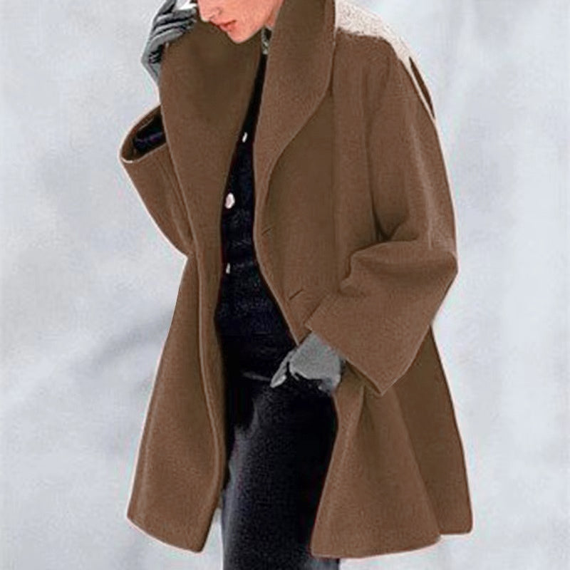 Vivienne - Damen Mantel mit weitem Revers und lockerem Schnitt
