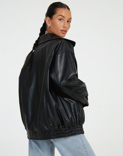 Sophie - Damen Lederjacke im Oversize-Look