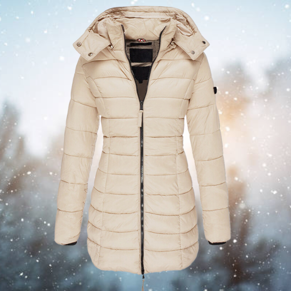 Leichte gesteppte Winterjacke mit Kapuze für Damen