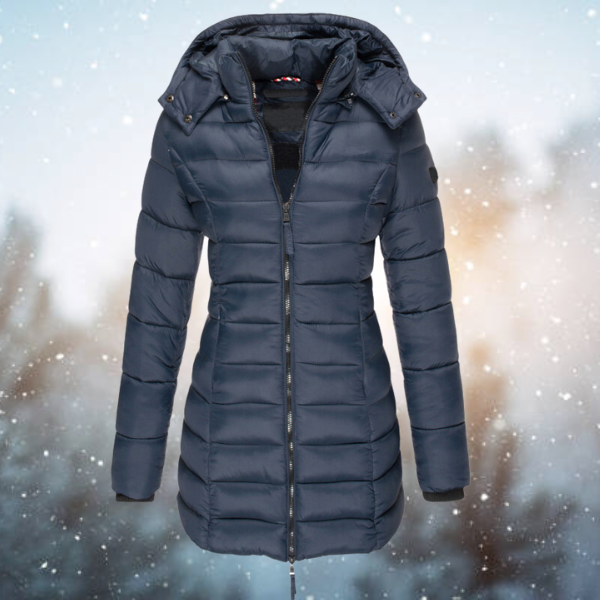 Leichte gesteppte Winterjacke mit Kapuze für Damen