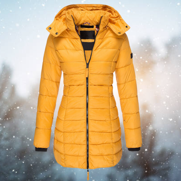 Leichte gesteppte Winterjacke mit Kapuze für Damen