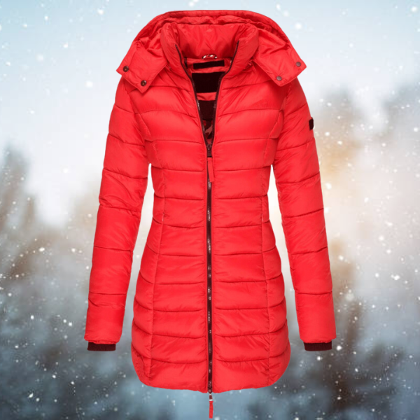 Leichte gesteppte Winterjacke mit Kapuze für Damen