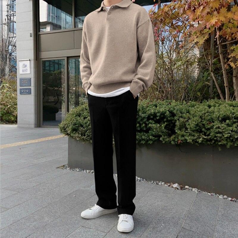 Herren Strickpullover mit Polokragen