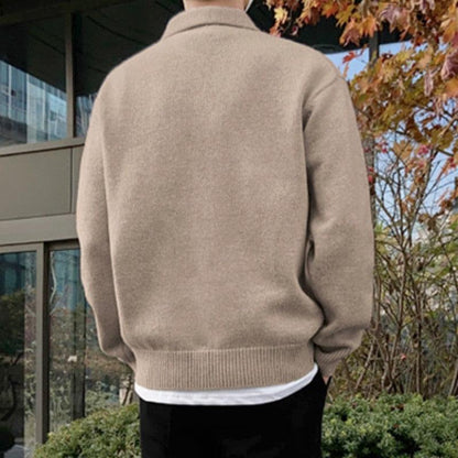 Herren Strickpullover mit Polokragen