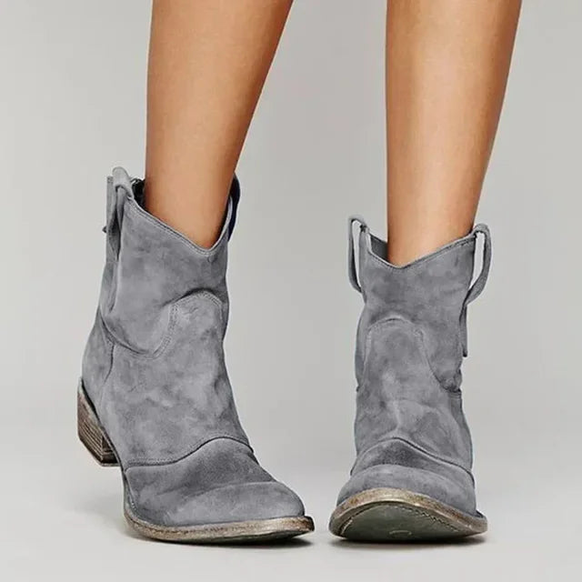 Western-Boots aus Wildlederoptik