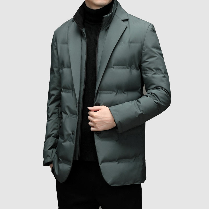 Herren Stepp-Blazerjacke mit tailliertem Schnitt