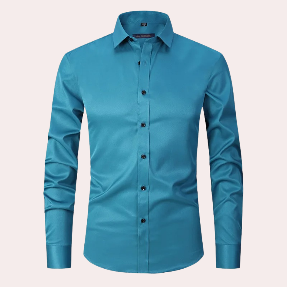 Klassisches Herrenhemd in Hellblau – Slim Fit mit Stretch-Komfort