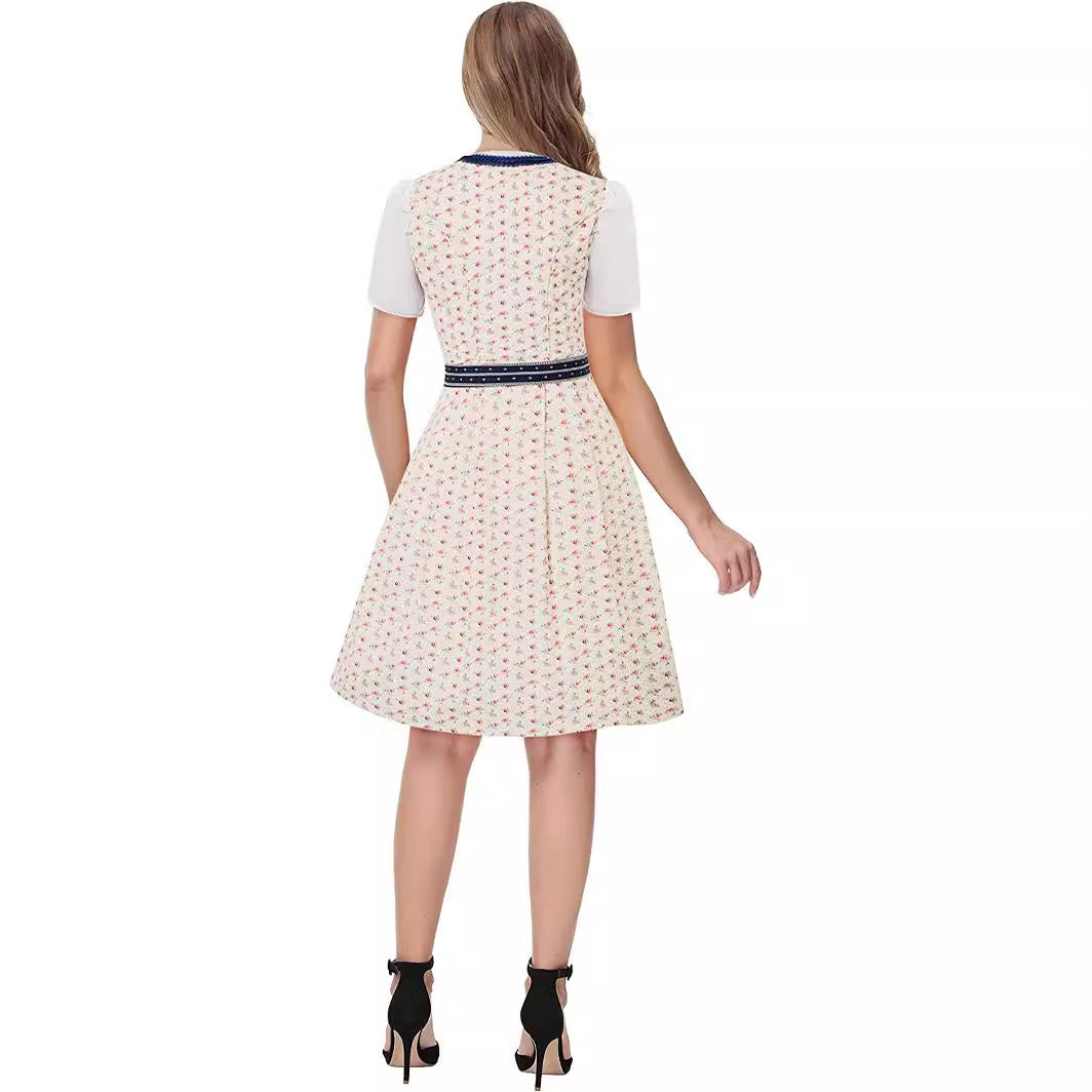 Oktoberfest Dirndlkleid für Damen mit gestreiftem Rock