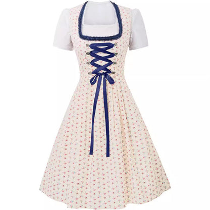 Oktoberfest Dirndlkleid für Damen mit gestreiftem Rock