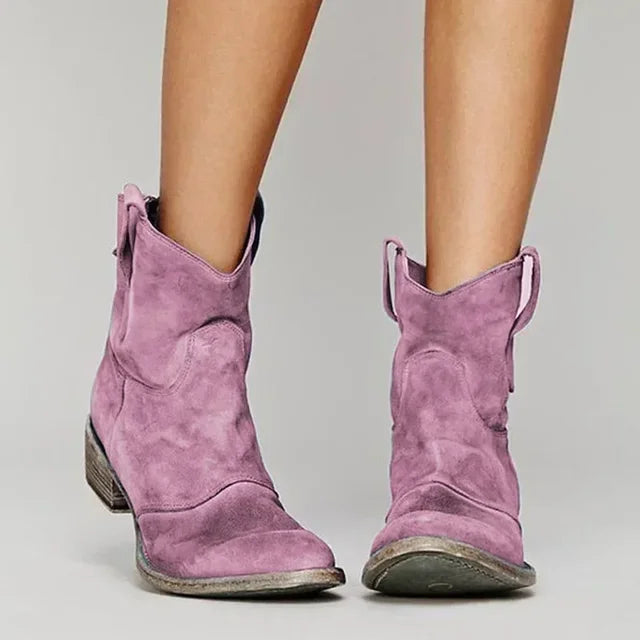 Western-Boots aus Wildlederoptik