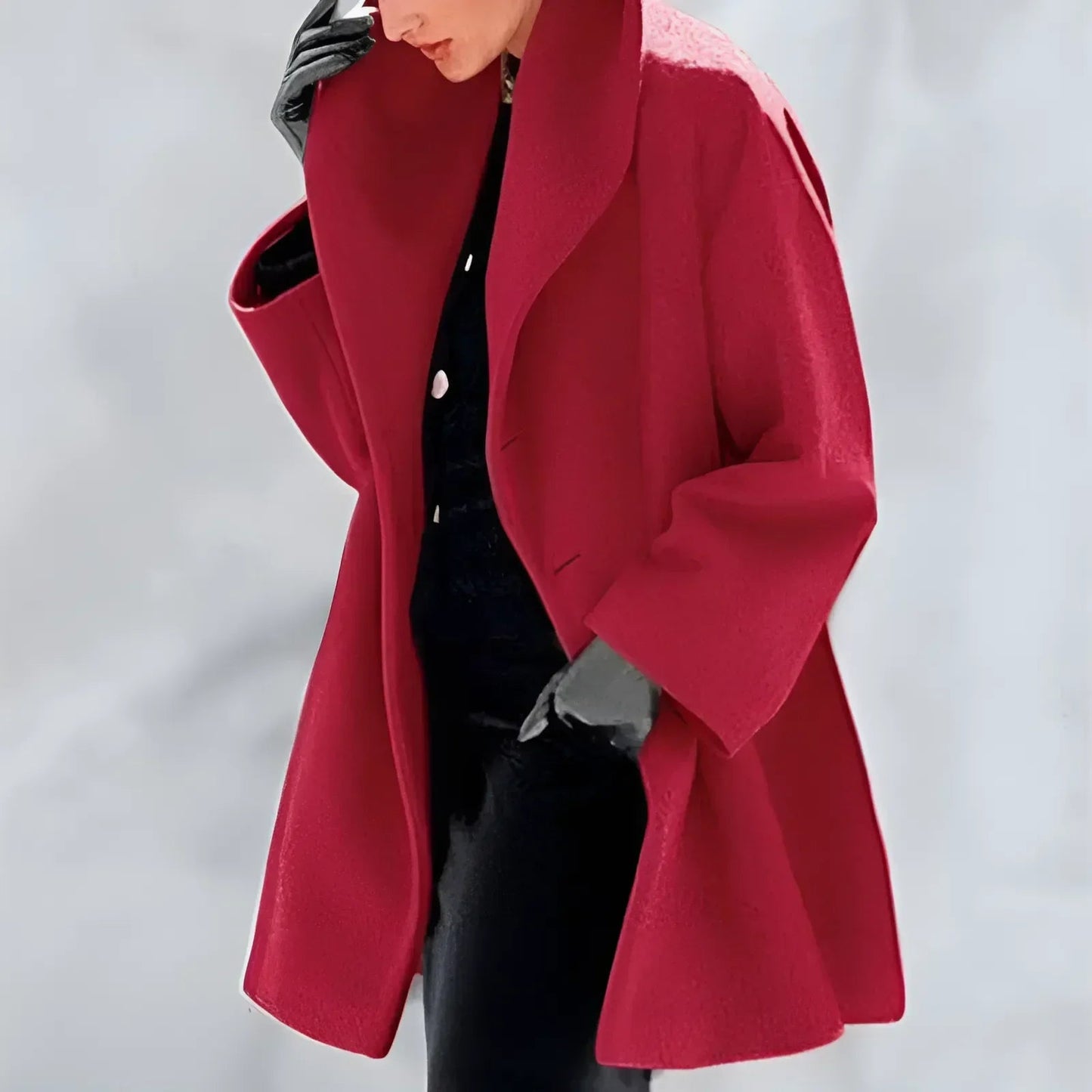 Vivienne - Damen Mantel mit weitem Revers und lockerem Schnitt