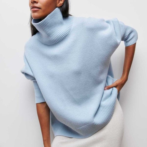Clara - Damen Rollkragenpullover langarm locker geschnitten