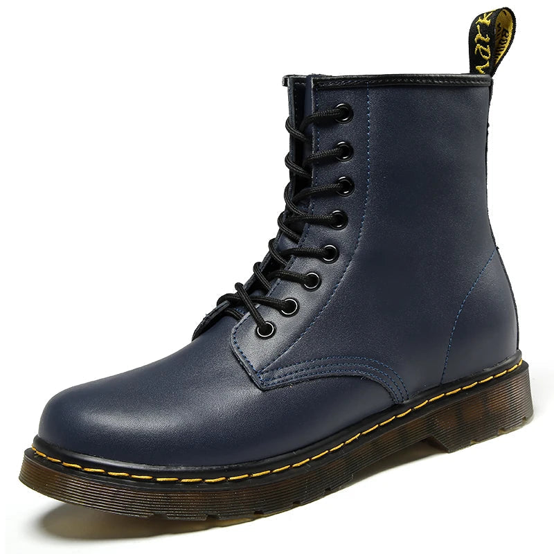Unisex-Schnürstiefel im Combat-Stil mit dicker Sohle