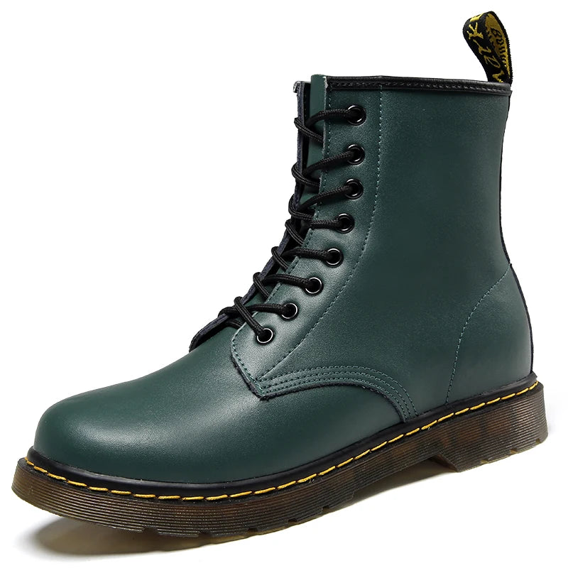 Unisex-Schnürstiefel im Combat-Stil mit dicker Sohle