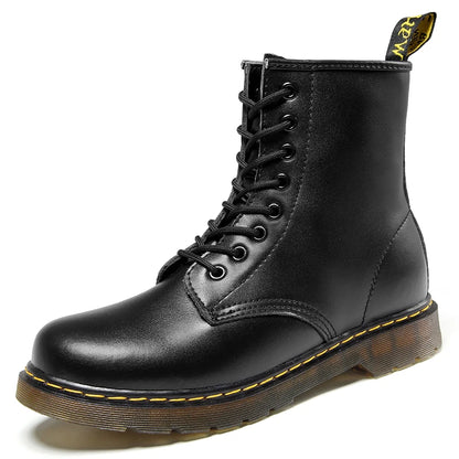 Unisex-Schnürstiefel im Combat-Stil mit dicker Sohle